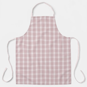 Gingham Pattern In Ballerina Preppy Pink Colors Apron