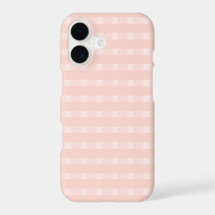 Gingham Pattern In Blush Pink And Pastel Peach iPhone 17 Case