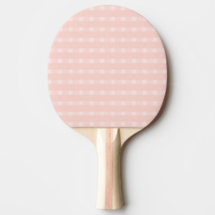 Gingham Pattern In Blush Pink And Pastel Peach Ping Pong Paddle