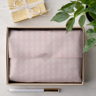 Gingham Pattern In Blush Pink And Pastel Peach Tissue Paper