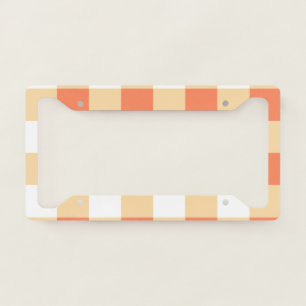 Gingham Pattern License Plate Frame