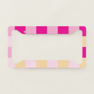 Gingham Pattern License Plate Frame
