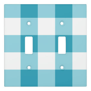 Gingham Pattern Light Switch Cover