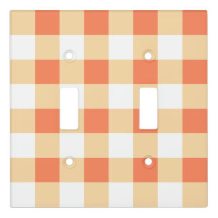 Gingham Pattern Light Switch Cover