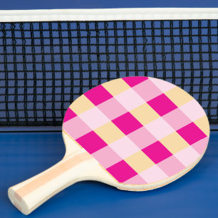 Gingham Pattern Ping Pong Paddle