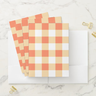 Gingham Pattern Pocket Folder