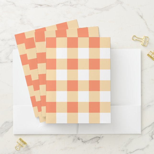 Gingham Pattern Pocket Folder (In Situ)