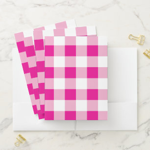 Gingham Pattern Pocket Folder