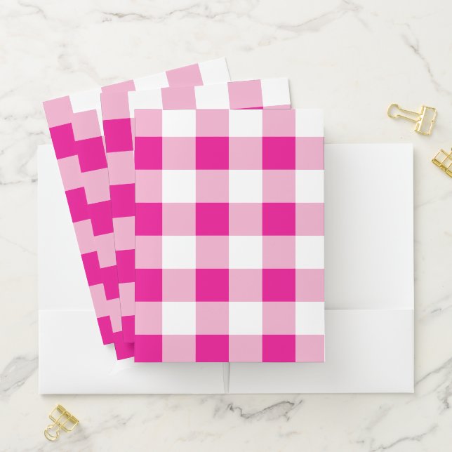 Gingham Pattern  Pocket Folder (In Situ)