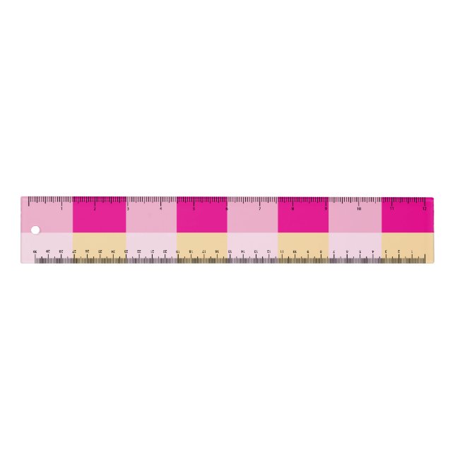Gingham Pattern  Ruler (Front)