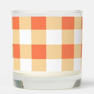 Gingham Pattern Scented Candle