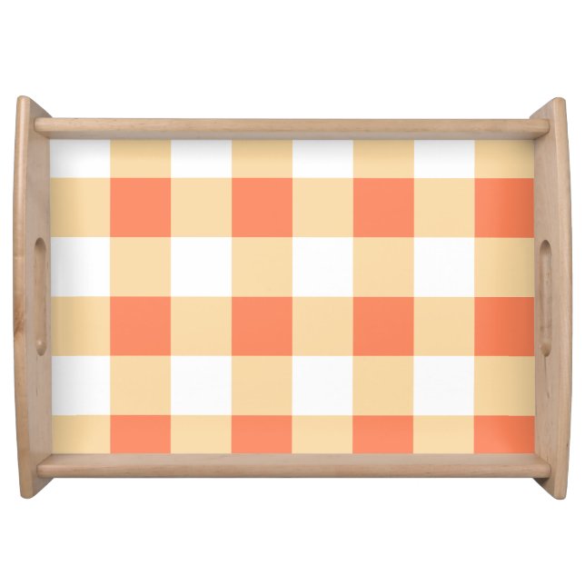 Gingham Pattern Serving Tray (Front)