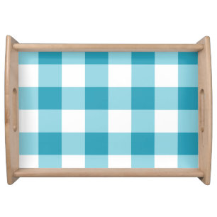 Gingham Pattern Serving Tray