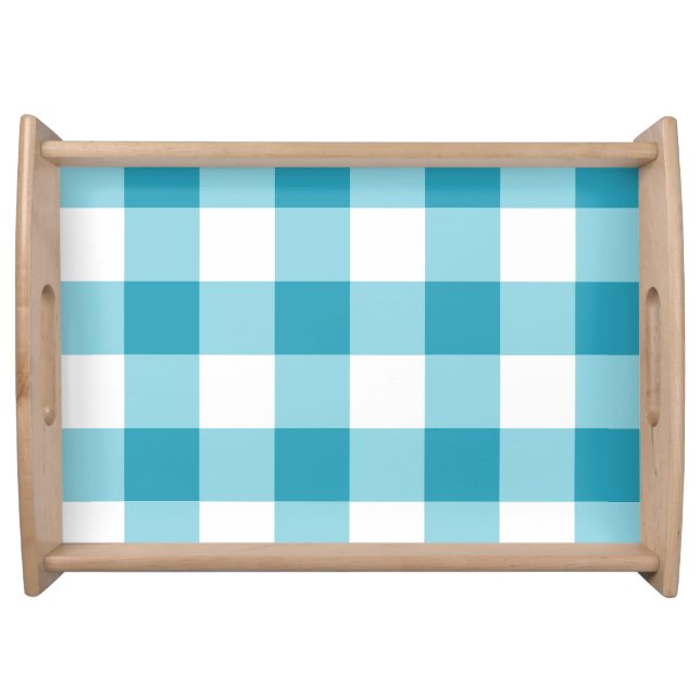 Gingham Pattern  Serving Tray (Front)