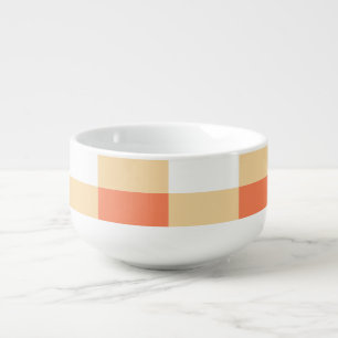 Gingham Pattern Soup Mug