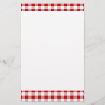 Gingham Pattern Stationery by Kjpargeter at Zazzle