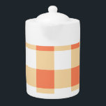 Gingham Pattern Teapot<br><div class="desc">Cool  Gingham or Checkerboard Pattern.</div>