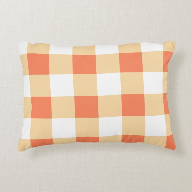 Gingham Pattern Throw Pillow (Front)