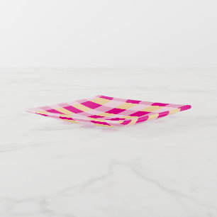 Gingham Pattern  Trinket Tray