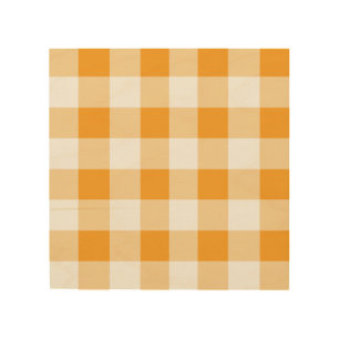 Gingham Pattern Wood Wall Art