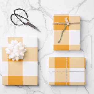 Gingham Pattern Wrapping Paper Sheets