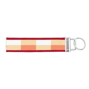 Gingham Pattern Wrist Keychain