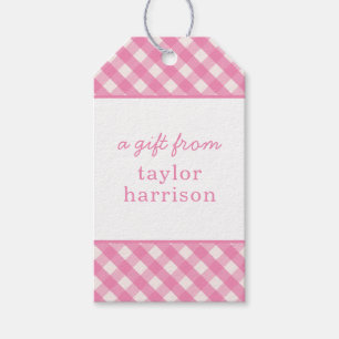Gingham Personalized Gift Tags