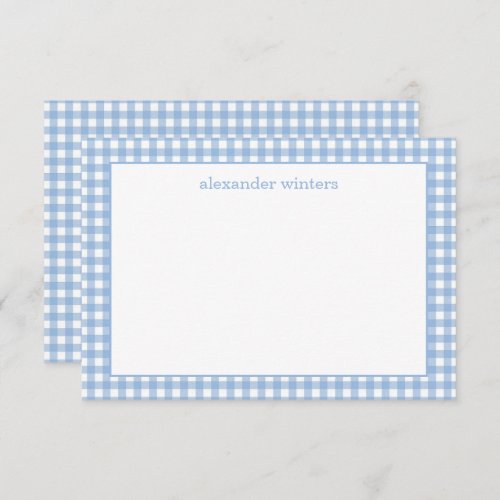 Gingham Personalized Note Cards