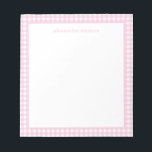 Gingham Personalized Notepad<br><div class="desc">PreppyPrint.com - Add your personalized touch to this notepad. Click "edit design" to change the font,  image size,  etc. Transfer this design onto the products of your choice too! Please visit my designer store,  PreppyPrint.com,  for coordinating items.</div>