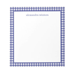 Gingham Personalized Notepad