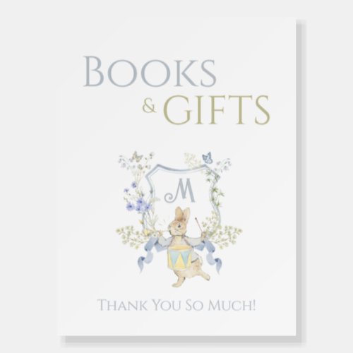 Gingham Peter the Rabbit Baby Books Gifts Sign