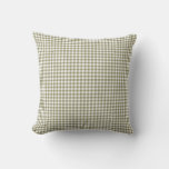 Gingham Pillow In Cedar Green at Zazzle