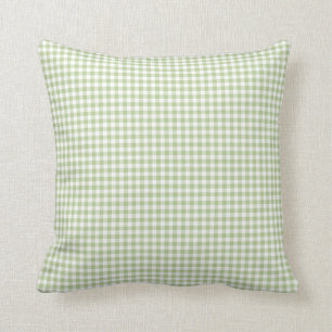 Gingham Pillow in Margarita Green