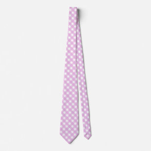Gingham Pink Neck Tie
