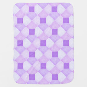 gingham plaid checks checker pattern purple baby blanket