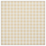 Gingham Plaid Cream Beige Checkered Pattern Fabric