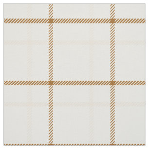 Gingham plaid neutral brown ivory pastel color fabric