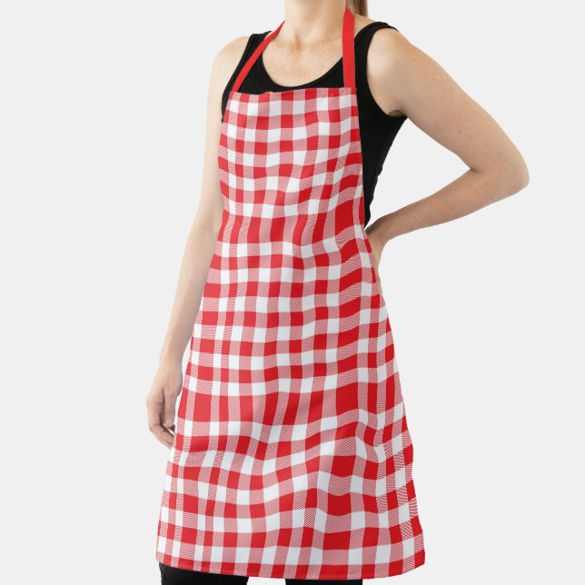 Gingham Plaid Pattern Apron (Insitu)