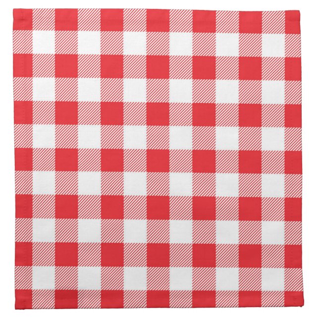 Gingham Plaid Pattern  Cloth Napkin (Front)