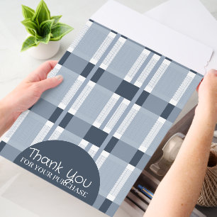 Gingham Plaid Pattern Thank You Business Envelope Mailers