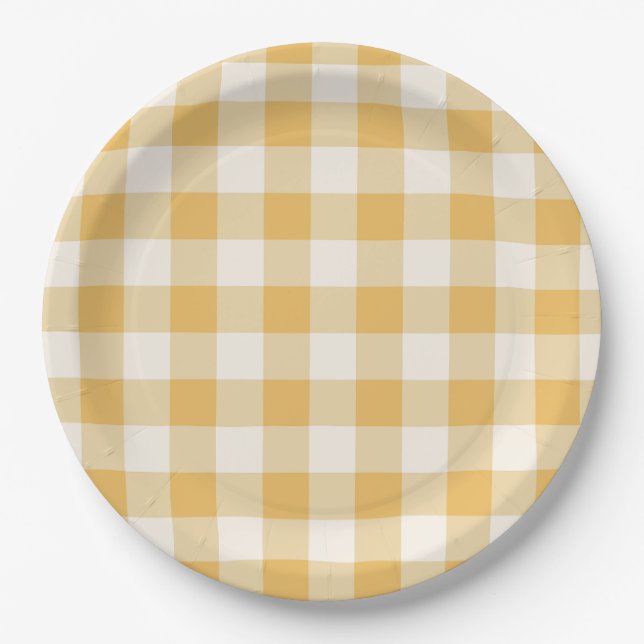 Gingham Plaid Plates (Front)