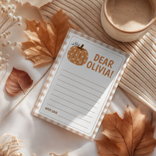 Gingham Pumpkin Birthday Time Capsule Card
