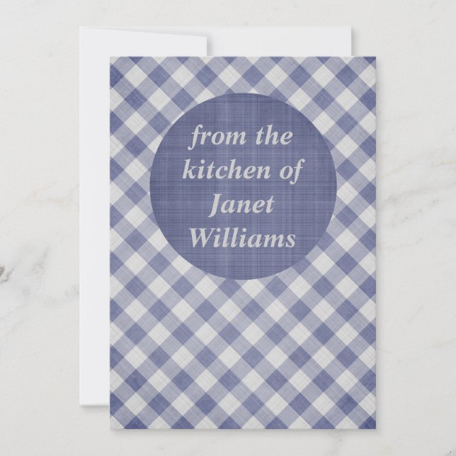 Gingham Recipe Cards (Front)