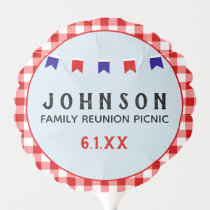 Gingham Red Checkered #Picnic #Reunion Event Balloon