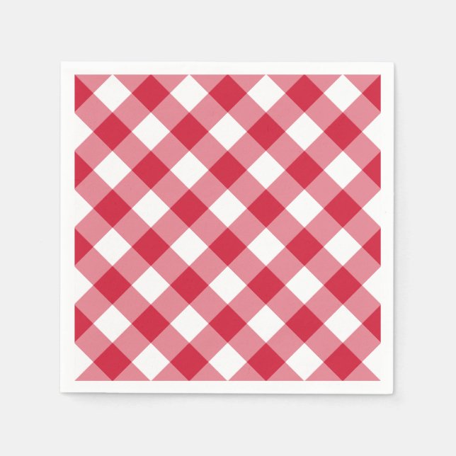 Gingham (Red) Napkins (Front)