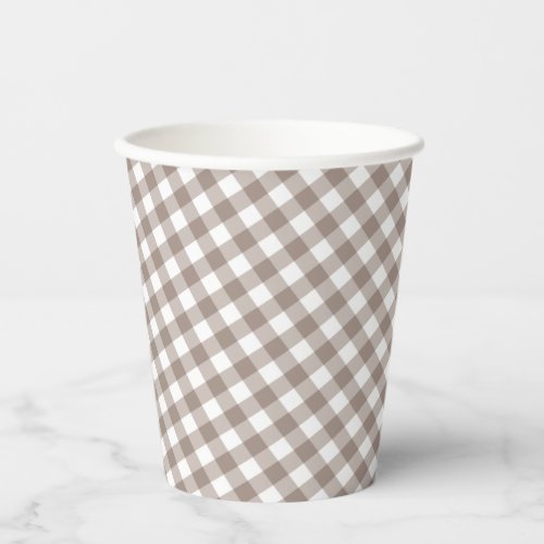 Gingham â Rustic Autumn Fall Baby Shower  Paper Cups