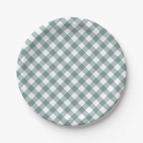 Gingham â Rustic Autumn Fall Baby Shower  Paper Plates