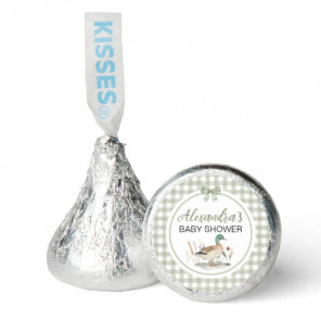 Gingham Sage Green Mallard Duck Baby Shower Hershey®'s Kisses®