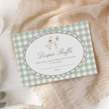 Gingham Silly Goose Baby Shower Diaper Raffle
