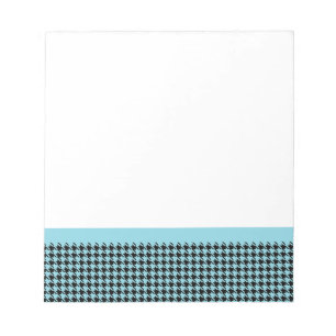 Gingham Sky and Black Notepad